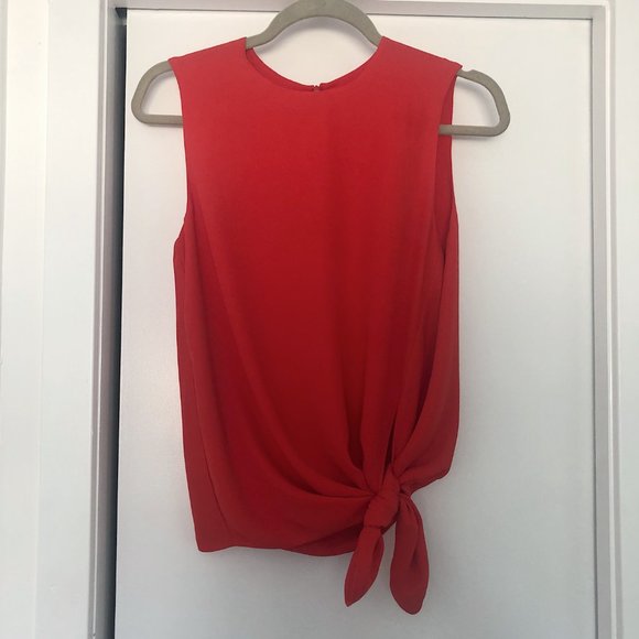 Aritzia Babaton Hopkins Tie Front Tank Top Size XS (Red) - Picture 3 of 5